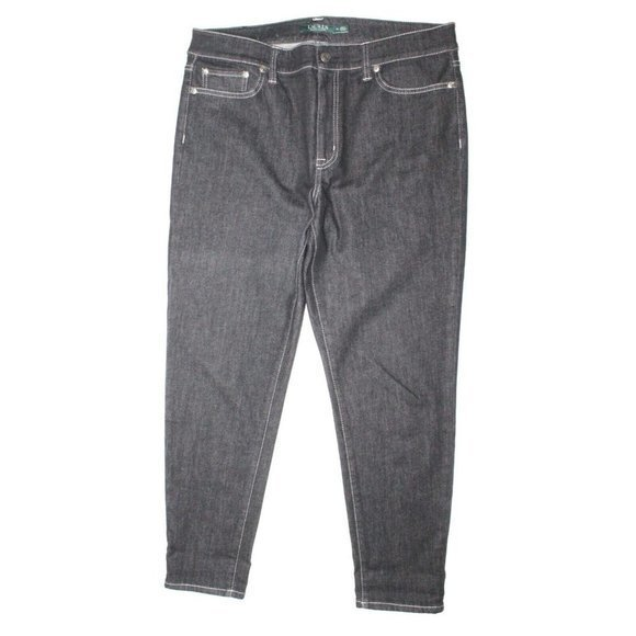 Lauren Ralph Lauren Premier Skinny Ankle Mid Rise Denim Jeans Womens Size 12 EUC - Picture 1 of 7